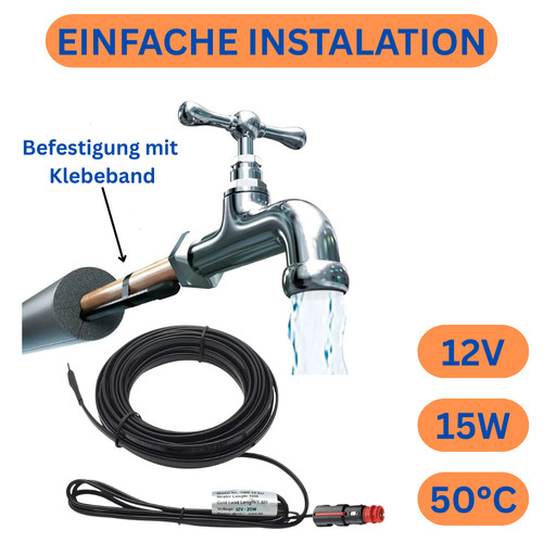 Cavo riscaldante antigelo 12v - cavo,